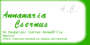 annamaria csernus business card